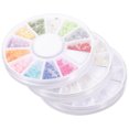 thumbnail image 4 of 3 Boîtes de Perles Demi-Rondes pour Ongles, Charmes pour Ongles, Dos Plat, 4 of 9