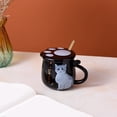 thumbnail image 2 of Leojiow Cute Cat Mug Novelty Ceramic Coffee Tea Milk Cup With Adorable Kitty Lid Cat Themed Article Novelty Cat Things For Cat Lovers Women Suitable For Birthdays And Other Occasions. 15X15X10Cm B, 2 of 7