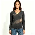 thumbnail image 2 of Women’s Classic V Neck Long Sleeve Soft Knit Pullover Sweater, Women's , Size S-2XL, 2 of 3