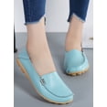thumbnail image 5 of Fangasis Womens Casual Shoes Fashion Loafers Slip On Flats Driving Lightweight Nurse Shoe Light Blue 7.5, 5 of 5