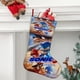 thumbnail image 2 of Sonic Tema: Calcetines de Navidad, fino lino blanco para colgar en escaleras y chimenea, decoración navideña para el hogar, regalo de Navidad. 45cm × 32cm, 2 of 5