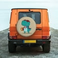 thumbnail image 2 of Fotbe Cool Dino Playing Skateboard Spare Tire Cover Thickening Universal Fit for Jeep, Trailer, RV, SUV, Truck, Tough Tire Wheel Soft Cover-15 inch, 2 of 9