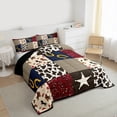 thumbnail image 3 of Castle Fairy Western Cowboy Bedding Comforter Set 2pcs for Boys Girls,Geometric Plaid Twin Comforter Sets Microfiber,Texas Star Horseshoe Breathable Bedding Set,Lightweight Room Decor,Reversible, 3 of 8