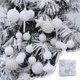 thumbnail image 1 of Juego de 24 bolas navideñas flocadas | Varios estilos y colores | Adornos de árbol de gamuza de 7 cm para el hogar y fiestas, 1 of 5