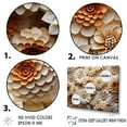 thumbnail image 3 of Designart "Collage Of Vibrant White Zinnias" Zinnias Floater Framed Wall Decor, 3 of 5