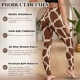 thumbnail image 4 of Xoenoiee Brown Giraffe Print Workout Leggings for Women, 4 of 6