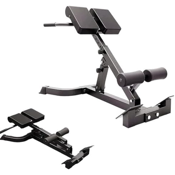 Roman Chair Hyper Back Extension Machine，Lower Back Hyperextension Bench for Glute, Hamstring, Foldable Multi-Functional Exercise Equipment for Home Gym$$Sport & Recreation Other