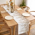 thumbnail image 3 of Table Runner 72 Inches Long for Kitchen Dining, Eucalyptus Leaves Dresser Scarf Farmhouse, Dining Table Decorations for Wedding/Parties, Khaki Summer Botanical Weeping 18 x 72 In, 3 of 8