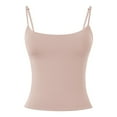 thumbnail image 5 of Women's Slim Fit Sleeveless Tank Top with Removable Padded Cups, Adjustable Spaghetti Straps, Double-Lined Camisole for Layering and Casual Wear, 5 of 6