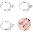 thumbnail image 6 of 3Pcs 925 Sterling Silver Twister Clasps Ring Platinum 9x8x2mm Inner Diameter: 6mm, 6 of 6