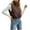 Coffee Vest, variant on Htigea Women's Cropped Puffer Vest Lightweight Stand Collar Sleeveless Padded Gilet Solid Zip Up Short Coat Coffee M