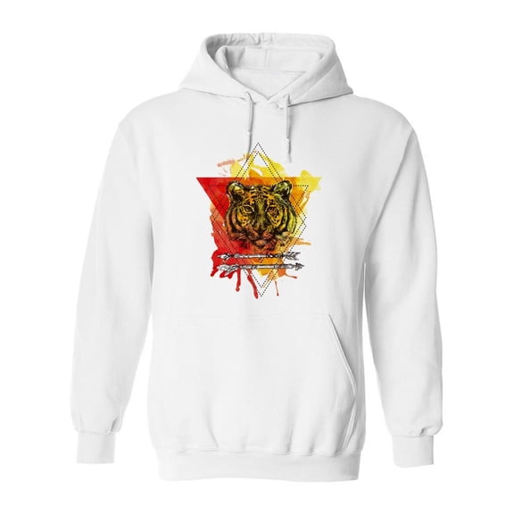 Trendy Tiger Hoodie Men -Image by Shutterstock, Male x-Large