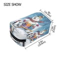 thumbnail image 3 of BZSMCE Makeup and Cosmetic Bag Women Simple Sledding in Snow Pattern Square Cosmetic Bag, 3 of 6