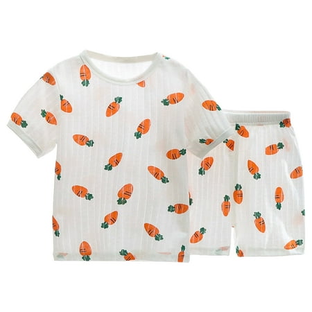 

Toddler Boys Girls Short Sleeve Clothing Kids Cartoon Prints Tops Shorts Outfits Carrot Dinosaur Girls Pants and Jacket Home for Boys Three Piece Baby Boy Kids Pants Suit Clothe for Baby Boy Baby Boy