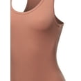thumbnail image 4 of A2Y Women's Fashion Basic Premium Cotton Racerback Tank Body Suit Eggshell S, 4 of 5