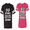 Men Black / Women Pink, variant on I Love My Crazy GF BF Matching Couple Cotton Jerseys (Men Black / Women Black) (Men XL / Women XL)
