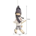 thumbnail image 7 of harmtty Xmax Christmas Ski Girl Doll Handmade Knitted Hat Clothes Reusable Xmas Tree Hanging Gnome Decoration Ornament Pendant Party Holiday Festival Gift A, 7 of 7