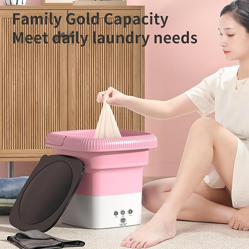 Portable Small Washing Machine,13L Capacity Foldable Mini Washer,Ideal for Baby Clothes, Underwear & Small Items. Perfect for Apartments, Dorms, RVs & Travel (Green)