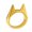 golden, variant on Anti-body cat ear single finger buckle ring window breaker women's anti-wolf men's outdoor supplies cat ear anti-body ring-Gun black