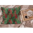 thumbnail image 2 of Christmas Fluffy Throw Pillow Cushion Cover, Abstract Pines with Swirls Dots Lines Design Patchwork Style Print, Rectangle Accent Pillow Case, 36" x 16", Dark Coral Dark Green, by Ambesonne, 2 of 5
