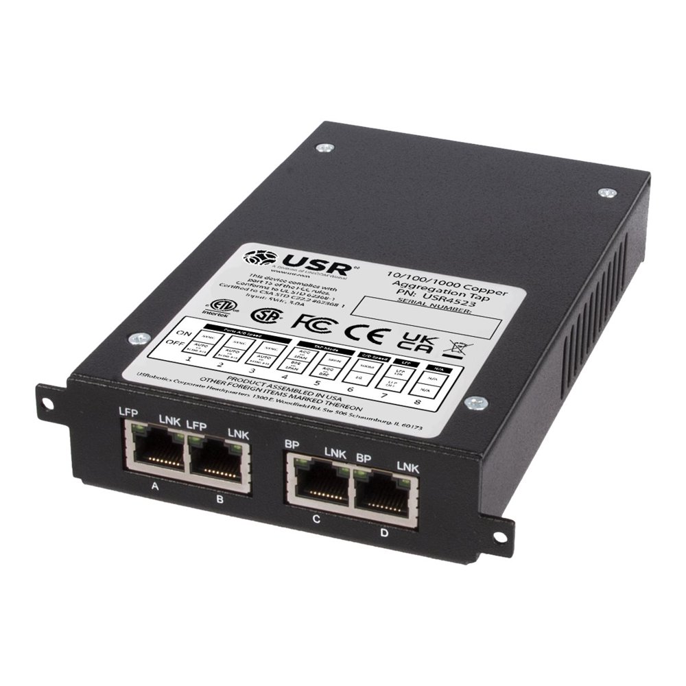 USRobotics Gigabit Aggregation TAP Tap splitter GigE 1U