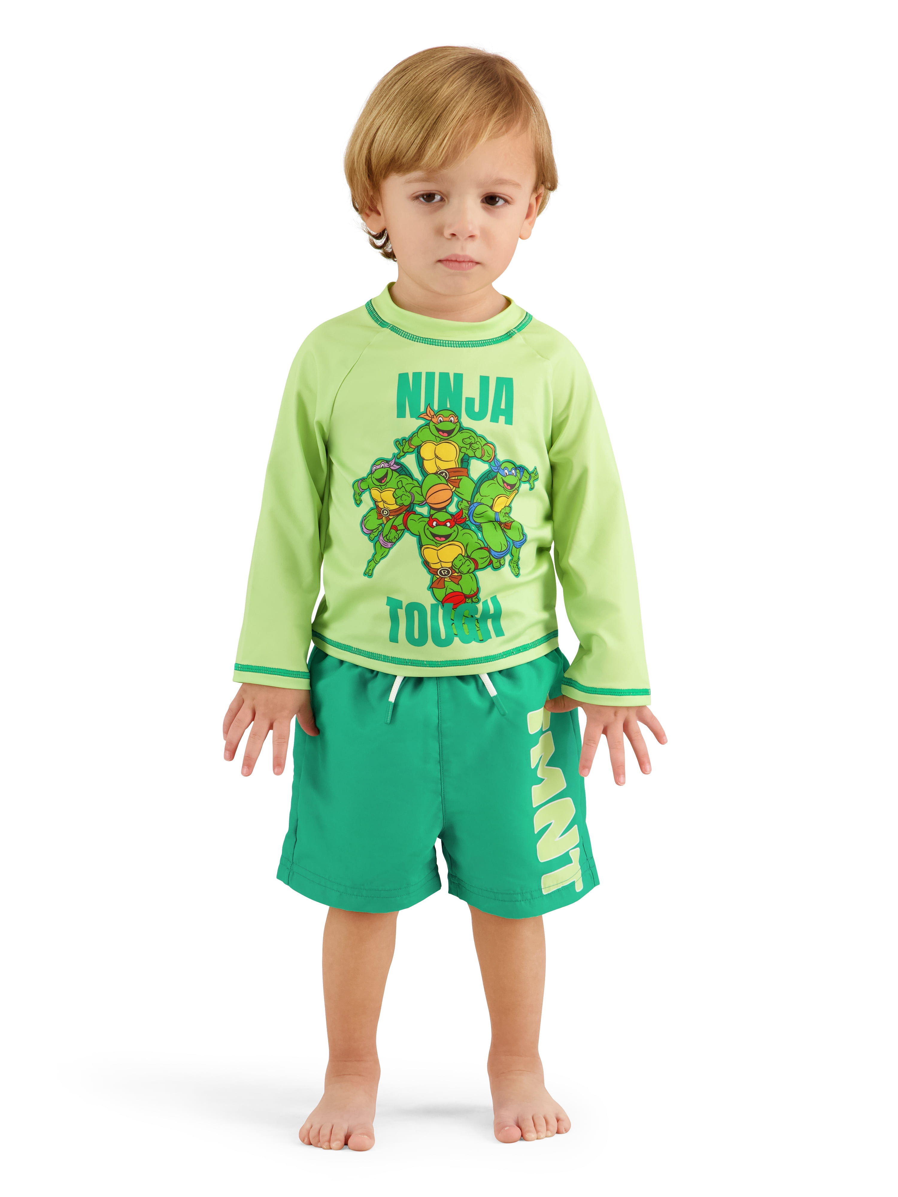 Character Toddler Boy Rash Guard Swim Set with Coverup, 3- Pieces, Sizes 12M- 5T