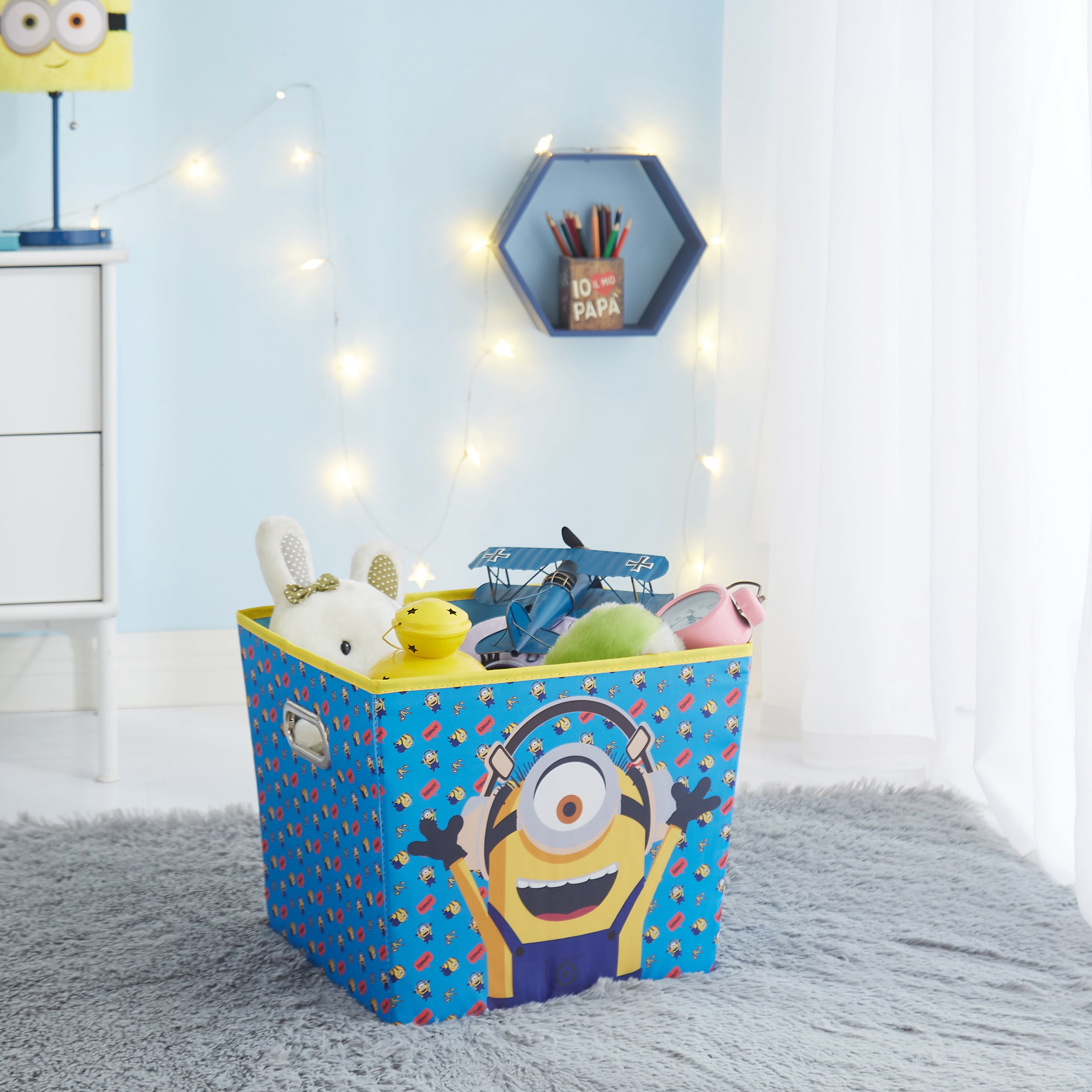 OFFICIAL NEW DESPICABLE ME MINION STORAGE BOX TOY BOX CHILDRENS BEDROOM OTTOMAN 