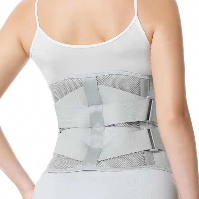Faja lumbar ajustable de doble tracción NeoTech Care (gris, talla L)