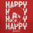 thumbnail image 3 of Teelocity Bob Ross Happy Repeat Red Short Sleeve Graphic Tee, 3 of 4