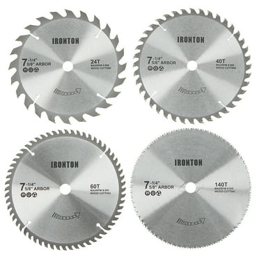Ironton 4-Pc. Circular Blade Set, 7-1/4in. Blade Dia., Model# DF220624-4