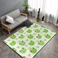thumbnail image 2 of Area Rugs For Living Room Decor - Cute Frogs Crowns Dots Heart Green Anti Slip Throw Washable Rugs 3x5 For Bedroom, Soft Indoor Carpet For Bedroom Living Room 60x39In, 2 of 5