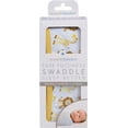 thumbnail image 2 of Miracle Blanket Swaddle Wrap - Boy, Girl, or Neutral Receiving Baby Blanket - Soft, Wearable Sleep Sack Essential for Newborns and Infants (Giraffes & Lions with Butter Yellow Trim), 2 of 5