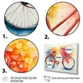 thumbnail image 3 of Designart "Bicycle Harmonious Pedals Painting II" Transportation Floater Framed Wall Decor, 3 of 7