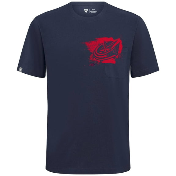 Men's Levelwear  Navy Columbus Blue Jackets  Focal Blasted T-Shirt