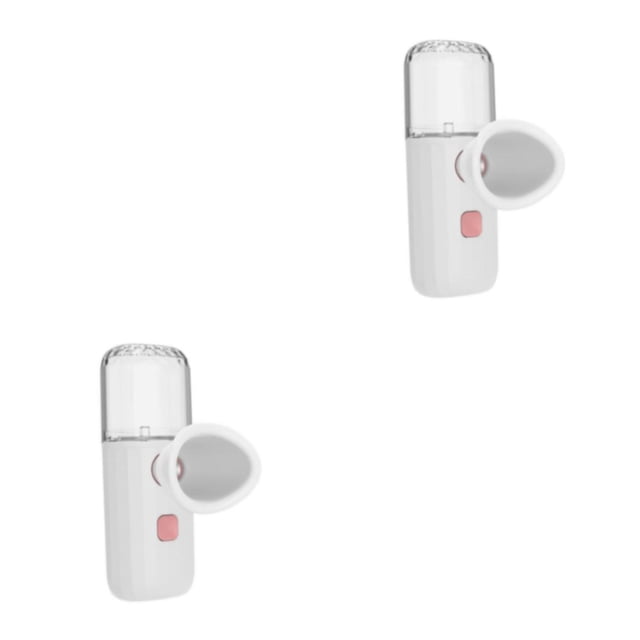 Billuyoard Portable Face Moisture Mist Sprayer Mister Tools Steamer Beauty Blanco Tipo 2 2piezas