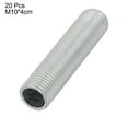 thumbnail image 2 of Unique Bargains 20Pcs M10 Full Threaded Lamp Nipple Pass-Through Pipe Connector 40mm Length, 2 of 3