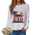 thumbnail image 5 of Leey-World 4th of July Shirts for Women America Printed Tshirt Patriotic Vintage USA Tee Tops 4th Of July Shirts for Women(Light Gray,M), 5 of 9