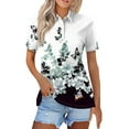 thumbnail image 2 of Womens Golf Polo Shirts Collared Short Sleeve T Shirt Lightweight Moisture Wicking Polo Casual 3 Buttons Graphic Tees Tops, 2 of 5