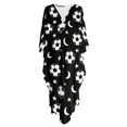 thumbnail image 5 of FKELYI Womens Summer Caftan Beach Cover Up Batwing Sleeves Maxi Beach Dress V Neck Swimwear Coverup Vintage Star Football Print Plus Size Loungewear for Vacation, 5 of 7