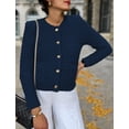 thumbnail image 7 of Womens 2023 Cardigan Sweaters Fall Open Front Button Down Long Sleeve Pockets Casual Chunky Knit Shirt Outerwear, 7 of 7