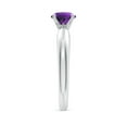 thumbnail image 3 of ANGARA Natural 0.8 Ct. Amethyst Solitaire Ring in 14K White Gold for Women (Ring Size: 11.5), 3 of 9