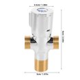 thumbnail image 2 of Greenadscape Toilet Shut Off Valve Mixing Valve Copper Silver 1Pcs for Plumbers Home Use, 2 of 7