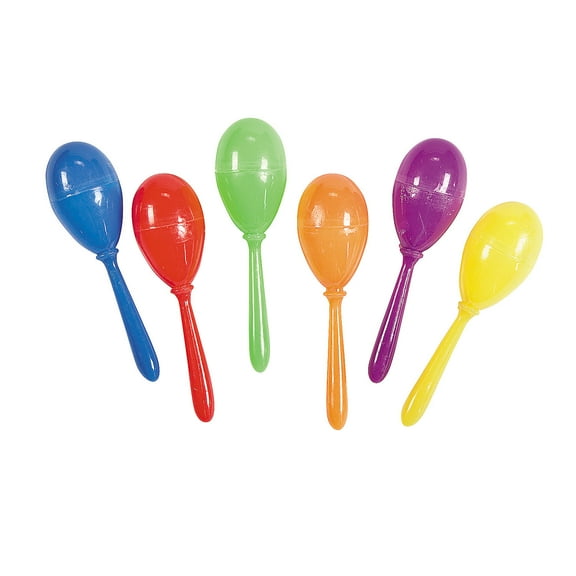 Fun Express Bright Mini Maracas - 12 Pc.