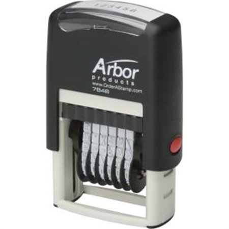 Self-inking 6-band Numbering System