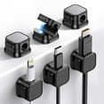 thumbnail image 2 of 6 Pack Magnetic Cable Clips [Cable Smooth Adjustable] Cord Holder, Under Desk Cable Management, Adhesive Wire Holder Keeper Organizer for Home Office Desk Phone Car Wall Desktop Nightstand, 2 of 7