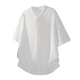 thumbnail image 2 of Men's Big and Tall V-Neck T-Shirts – Stretch Cotton Tee for Casual Wear – Sizes M-5XL (Regular & Longer Length) White, 2 of 5