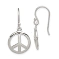 thumbnail image 4 of 925 Sterling Silver Polished Peace Dangle Earrings, 4 of 5