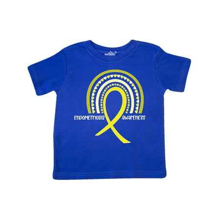 

Inktastic Endometriosis Awareness Yellow Ribbon Rainbow Gift Toddler Boy or Toddler Girl T-Shirt