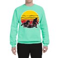 thumbnail image 2 of Wild Bobby Sunset Silhoutte Unicorn and Sasquatch Unisex Crewneck Sweatshirt, 2 of 6