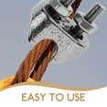 thumbnail image 5 of WORGEOUS 10pcs Wire Rope Clips Steel Cable Clamp U Shaped Line Clamp Rope Tighteners, 5 of 7